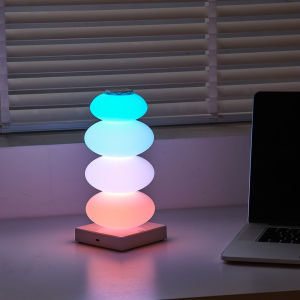 DIY โคมไฟตั้งโต๊ะเปลี่ยนสี RGB 16 สีไฟ LED สวิตช์สัมผัสไฟหลายขั้นตอนห้องนอนไฟตกแต่งโต๊ะข้างเตียง