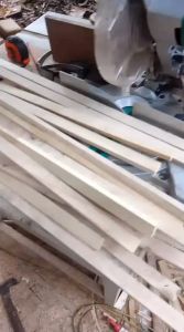 Stick kayu jati belada Strip kayu jati belanda ukuran panjang 100cm x 1.5cm x1cm