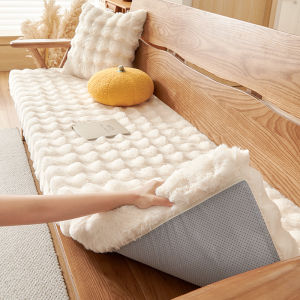 Thickened Sponge Sofa Cushion Redwood High Density Hardwood Butt Cushion Four Seasons New 2025 Modern Simple Style Home Fabric