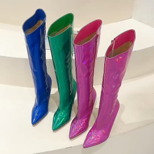 🇹🇭 รองเท้าบูทโฮโล สีชมพู A29 สูง 4 นิ้ว พร้อมส่งจากกรุงเทพฯ