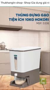 Thùng đựng gạo  đỗ 10kg  Phong cách Nhật Bản Chống mốc  Lấy gạo thông minh tự động Thùng Đựng Gạo Tiết Kiệm Không Gian Chất Liệu Nhựa An Toàn Cho Sức Khỏe - Lazada