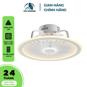 Quạt Đèn Trần ATH LIGHTING Loại Quạt Trần 3 Cấp Độ Gió 3 Chế Độ Màu Có Điều Khiển Từ Xa Kèm APP Điện Thoại Thông Minh