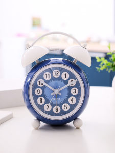 นาฬิกาตั้งโต๊ะแบบย้อนยุคขนาดใหญ่ นาฬิกาตั้งโต๊ะแบบเงียบๆ สำหรับนักเรียน มีฟังก์ชันปิดเสียงดัง ดีไซน์เรียบง่าย สำหรับผู้ชาย ระดับมัธยมปลาย
