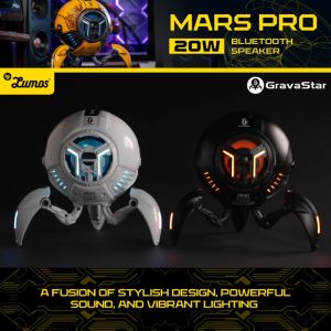 GravaStar Mars Pro 20w Ltd. Ed. - Captain  20W Wireless Bluetooth 5.0 Speaker 6 Dynamic RGB Light True Portable Wireless Stereo 15Hours Playtime