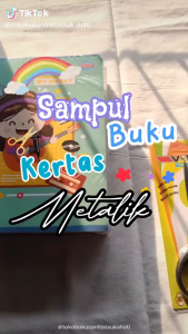 WORRY SAMPUL BUKU METALIZED WARNA WARNI BOXY KWARTO PACK 20 LEMBAR FANTASIA DENGAN PAKING AMAN