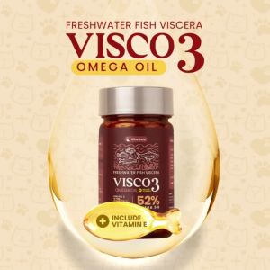 Minyak Ikan Kucing Olive Care VISCO3 Murni dan Alami Non-GMO Tinggi Omega 3 Omega 6 dan Omega 9 Fish Oil untuk Kesehatan Kulit