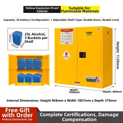 Flammable Chemicals Storage Cabinet Fireproof Explosion-Resistant