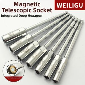 weiligu | Auto-Adjust Depth Magnetic Rustproof Extended Sleeve Nutdriver m8