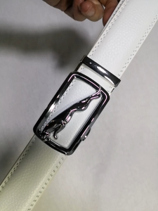 Korean version Golf belt white leather belt Automatic  buckle youth pants belt casual belt original belt for men and women