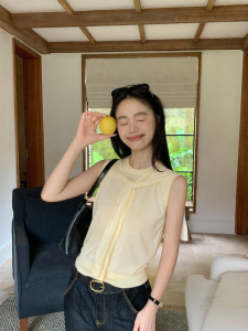 ALOHA LU | Áo Knit Layered Đơn Giản Đa Dụng
