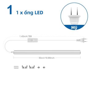 Đèn LED Dưới Kệ Sách Thanh Ánh Sáng 29Cm/50Cm T5 Ống Đèn Bàn Phòng Học Trẻ Em Đọc Sách Phòng Ngủ AC220V 110V Đèn Bàn Phong Cách Hiện Đại