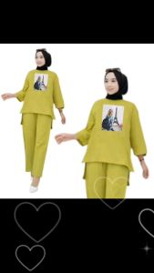 Setelan Dewasa Jumbo Ld 130 cm Bahan Babyterry One Set Wanita Oversize Setelan Terbaru 2023 Mawar