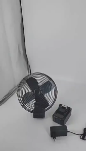 8นิ้ว พัดลมแบตเตอรี่ไร้สาย พัดลมไฟฟ้าชาร์จแบบไร้สาย 21V ความจุสูงกลางแจ้ง Ma