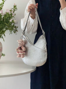 Seeu Homemade Original Minimalist Woven Shoulder Bag Female 2024 New Bags Fashion Underarm Bag Small Messenger Bag