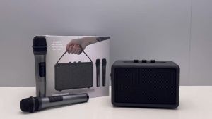 ลำโพงบลูทูธ M4 PRO+ 55วัตต์ ฟรีไมค์ลอย2ตัว ไมค์ปรับเสียง-โทนเสียงได้ (ปรับเบสได้) รองรับ Bluetooth/TF/AUX โชว์%แบต บลูทูธ ไร้สาย