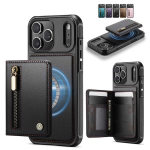 Zipper Wallet Phone Case For iPhone 18 Pro Max 17 16 15 14 Luxury PU Leather Flip Card Holder Cover Shockproof Protective Casing With Card & Cash Pocket