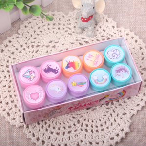 New 26-Stamp Childrens Stamp Set Cute Unicorns Kindergarten Teachers Rewards Primary School Students Colorful Stamps