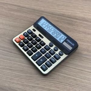 Calculator 16 Digits Big Display Office Solar Calculator Multi-function Big Button for Business/Office/School LCD Screen