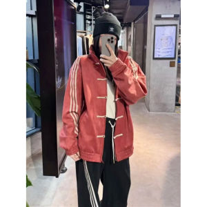 OUMULONG | Blue New Chinese Style Pankou Three Bar Design Mens Jacket