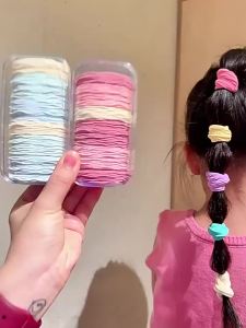 Dopamine Style High Ponytail Headbands Colorful Sweet Girls Towel Hair Accessory