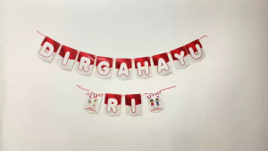 Banner Segilima Dirgahayu RI Merah Putih dengan gambar karakter kartun anak lomba agustusan / Banner Bunting Flag HUT RI Republik Indonesia / Hiasan Dekorasi tema Kemerdekaan