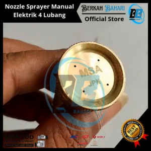 Nozzle Sprayer Kuningan Elektrik Lubang 4 MSA | Nozzle Bengkok Sprayer 4 Mata Lubang Manual Elektrik