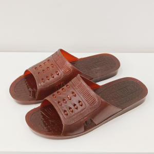 Men Slippers Beef Tendon Hard Bottom Raw Rubber Non Slip Plastic Bathroom Shower Deodorant and Wear-Resistant Bath Home Non-Stinky Feet