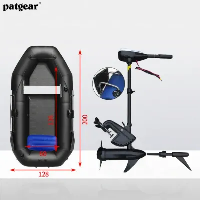 PATGEAR | Inflatable Boat Hard Bottom Durable Folding Professional Fishing Boat