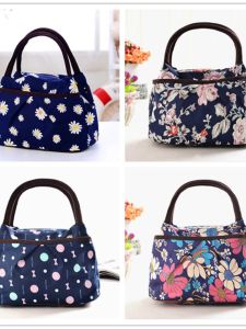 Lunch Box Bag Handbag Thermal Mommy Bag Womens Fashionable Small Cloth Bag Retro Artistic Style Soft Handbag for Work