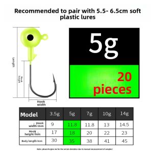 DIAOHAINI | Fishing Lures Anti-Snag Stronger Jig Heads 50 Pieces