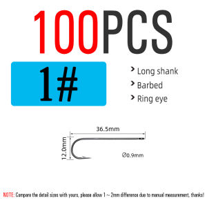 100PCS 16#-3/0 Aberdeen Long Shank Fish Hook Saltwater Freshwater Fishing Hooks Sabiki Rig Jig Lure Streamer Fly Hook