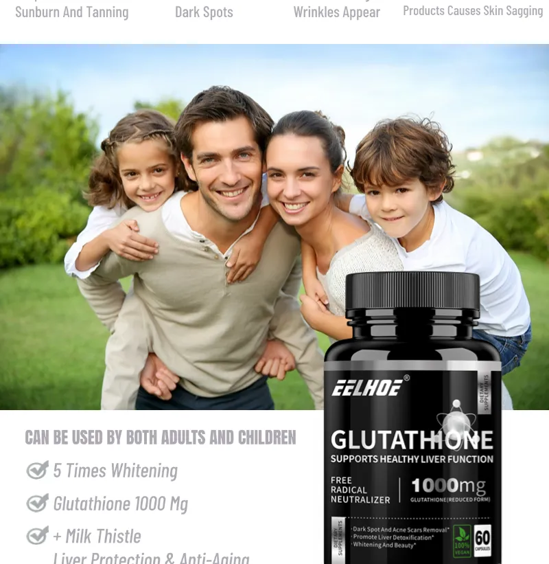 EELHOE Glutathione 1000 Mg Powerful Whitening Reduce Dull Skin Supplement  Vitamin C Collagen Antioxidant Single Item Capsules - Lazada