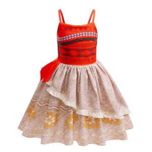 Moana Dress Movie Ocean Rich Eternal Clothes Girl Vest Style Princess Dress Stage Performance Set Halloween Children Cosplay Set