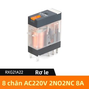 ENMG | Rơle Điện Từ ENMG RXG Slim 220V AC/DC Cuộn Dây 24V 2NO 2NC 5/8 Chân Công Nghiệp Đa Năng