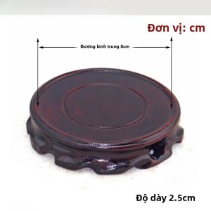 Bàn Đế Bình Trà Bằng Gỗ Nguyên Khối Bàn Đế Dụng Cụ Trà Thiết Kế Hình Vuông Phụ Kiện Cách Nhiệt Chai Lô Cốt Sứ Đen