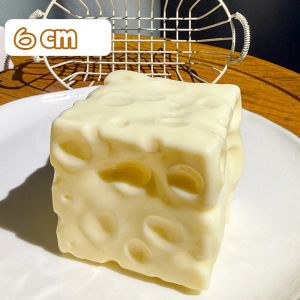 Taba Squishy Cheese Cube Stress Ball Shapeable Squeeze Ball Non Rebound Sensory Fidget Toys for Kids and Adults Relaxing Gifts
