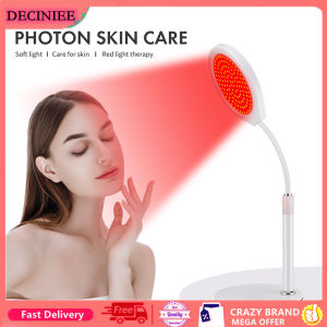 DECINIEE Red Light Therapy for Face and Neck 660nm Red Light Therapy Lamp with Adjustable Height Base 128LEDs Therapy Red Light for Body