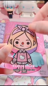 Toca Boca Wenesday Black Pink besar 21x16 Mainan Edukasi Anak Terbaru Paperdolls SUDAH DISUSUN