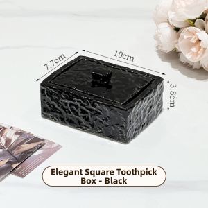 XIAOHUANGLU | 2025 New Ceramic Toothpick Storage Box High-End