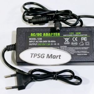 Nguồn Adapter 12V - 3A / Đầu cắm 5.5mm x 2.1mm (Adapter dây liền)