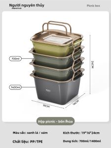 The Primitive | Hộp Cơm Dã Ngoại Ngoài Trời Xách Tay