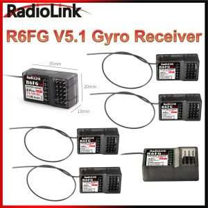 RadioLink 6CH R6FG V5.1 Gyro Receiver 6 Channel 2.4G Radio System for RC Car Boat RC4GS Transmitter Remote Control Model Parts