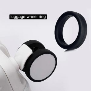 2pcs/4pcs Wheel Outer Tire Heavy Duty Practical Rubber for Stroller Accessory Rubber Ring Flexible Wheel Hoops Elastic Luggage Wheel Ring Luggage Wheel Thick Flat Rubber Ring Diameter 35 mm Silicone Wheel Hoops Stretchable Flexible Luggage Wheel Ring