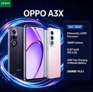 OPPO | 2026 New OPPO A3X Smartphone 8GB RAM 256GB ROM Mediatek Helio P35 Octa-Core Processor 6.5 HD+ Display Dual 13MP + 2MP Camera
