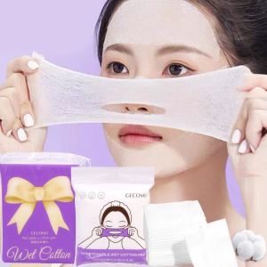 200pcs Wet Compress Makeup Remover Cotton Pads Stretchable Face Thin Makeup Remover Cotton Pads Ultra-thin Soft Facial Cotton Makeup Remover Tool