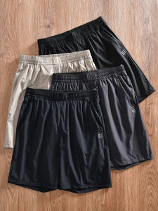 Quick Dry Lightweight Comfortable Men's Summer Sports Casual Five-Quarter Pants Shorts Trendy Straight Leg Mid Waist Youth Popular Daily Nylon Spandex