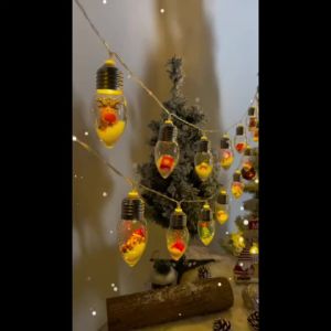 1PC 1.5M10LED Christmas Battery Box Pinecone Ball Bubble LED Light StringExcluding BatteryUsed for Partyand room Decoration
