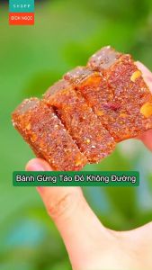 Bánh gừng táo đỏ không đường an thần lưu thông khí huyết sức khỏe tốt – Khối lượng 300g - 1kg