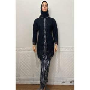Kebaya Tunik Aqila M-5L Full Payet Dijahit Tangan Ada Ukuran Jumbo Ld 130cm Mewah Dan Elegan Bahan Brukat Premium Non Glitter Grade A