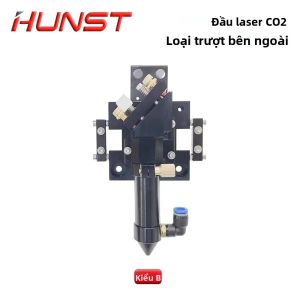 Đầu Laser Ray Ngoài Hunst CO2 Cho Ống Kính Dia.20mm FL 50.8/63.5/101.6mm Gương D25mm Kiểu Trượt Ngoài Có Vòi Phun Hỗ Trợ Khí Phụ Tùng Máy Chế Biến Gỗ